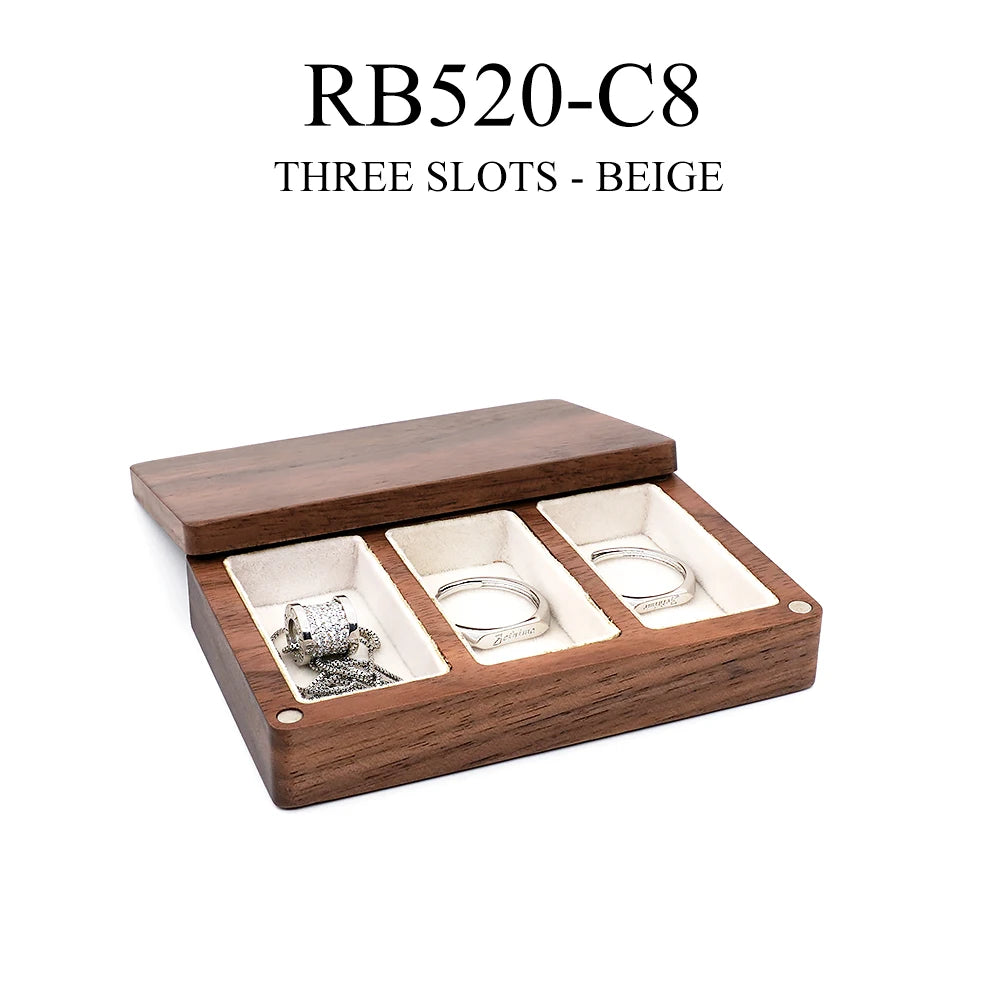 boîte bijoux bois compartiment verre bague collier boucle d'oreille cadeau