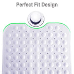 tapis bain pvc thème marin poissons coraux géométrique antidérapant moderne enfantin suction salle bain
