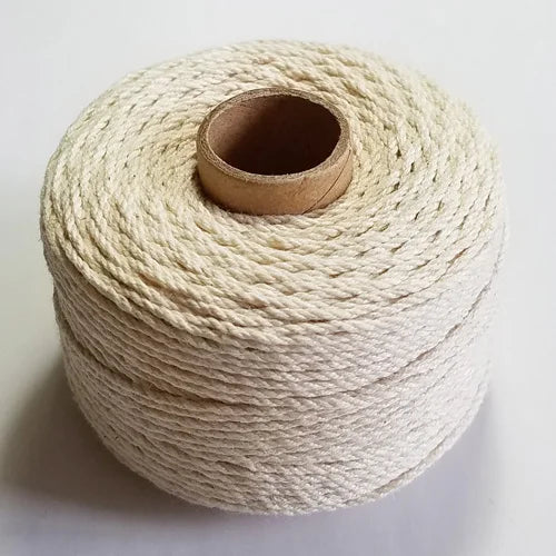 corde coton tissée rustique 100 naturelle 2mm 80m rouleau écologique haute ténacité blanc
