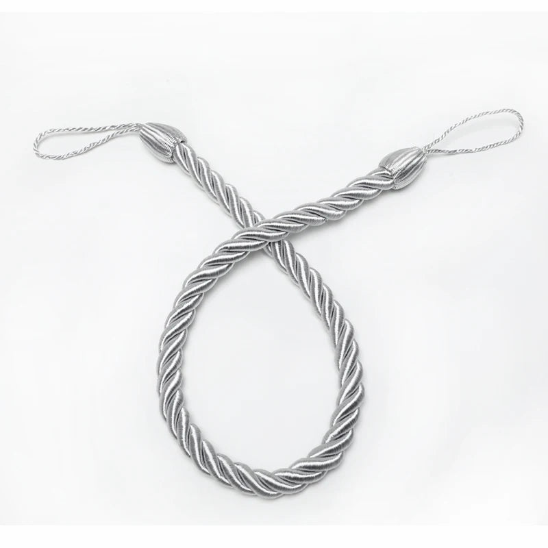 corde rideaux torsadée moderne beige blanc doré 70cm 55g polyester