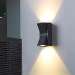 applique murale contemporaine aluminium noir géométrique led résistante l'eau fixée mur lumière d'intérieur industrielle