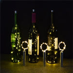 guirlande led forme bouteille vin vert argenté filament spiral moderne noël mariage