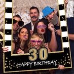 Cadre photo anniversaire en papier beige 48x68 cm