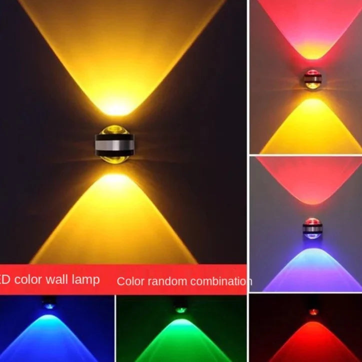 lampes murales led modernes couleur rouge bleue verte chambre cuisine entree salle manger