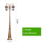 lampe rue industrielle bronze noir verre teinté ornements floraux classique ip54 26cm 3m