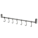support mural crochet argenté moderne 10 crochets barres horizontalesacier inoxydable fixations vis