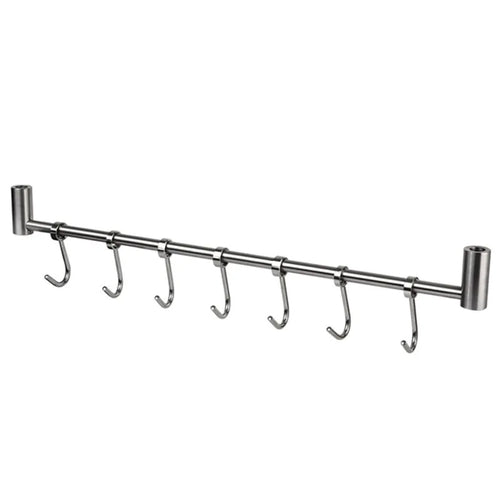 support mural crochet argenté moderne 10 crochets barres horizontalesacier inoxydable fixations vis