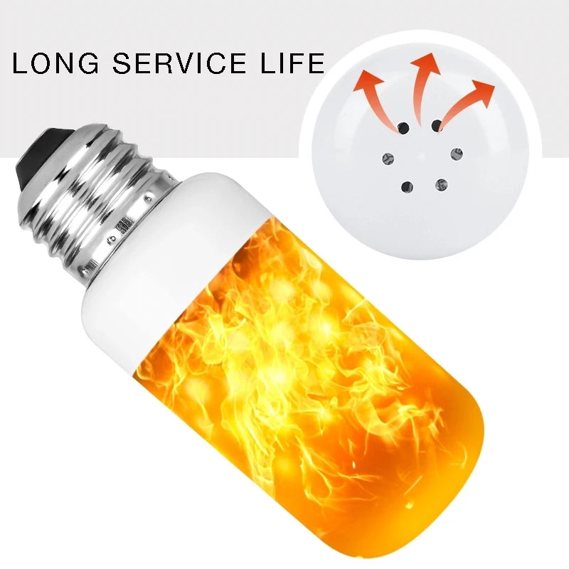 ampoule led effet flamme moderne 5w 9w 12w e27 blanc orange jaune scintillement