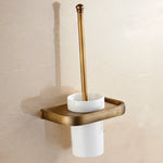 accessoires salle bain ensemble or antique fixations murales moderne barre serviettes porte papier toilette