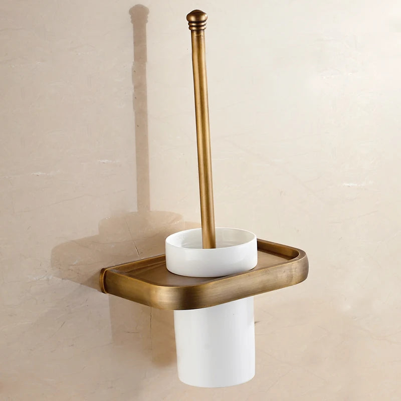 accessoires salle bain ensemble or antique fixations murales moderne barre serviettes porte papier toilette