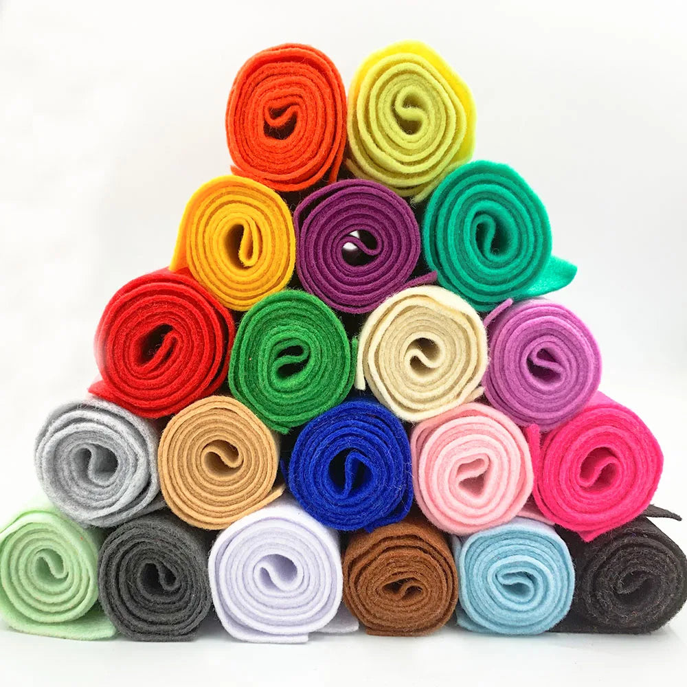 tissu feutre polyester multicolore uni texturé bricolage couture artisanat poupées décoration jouets peluche matériaux