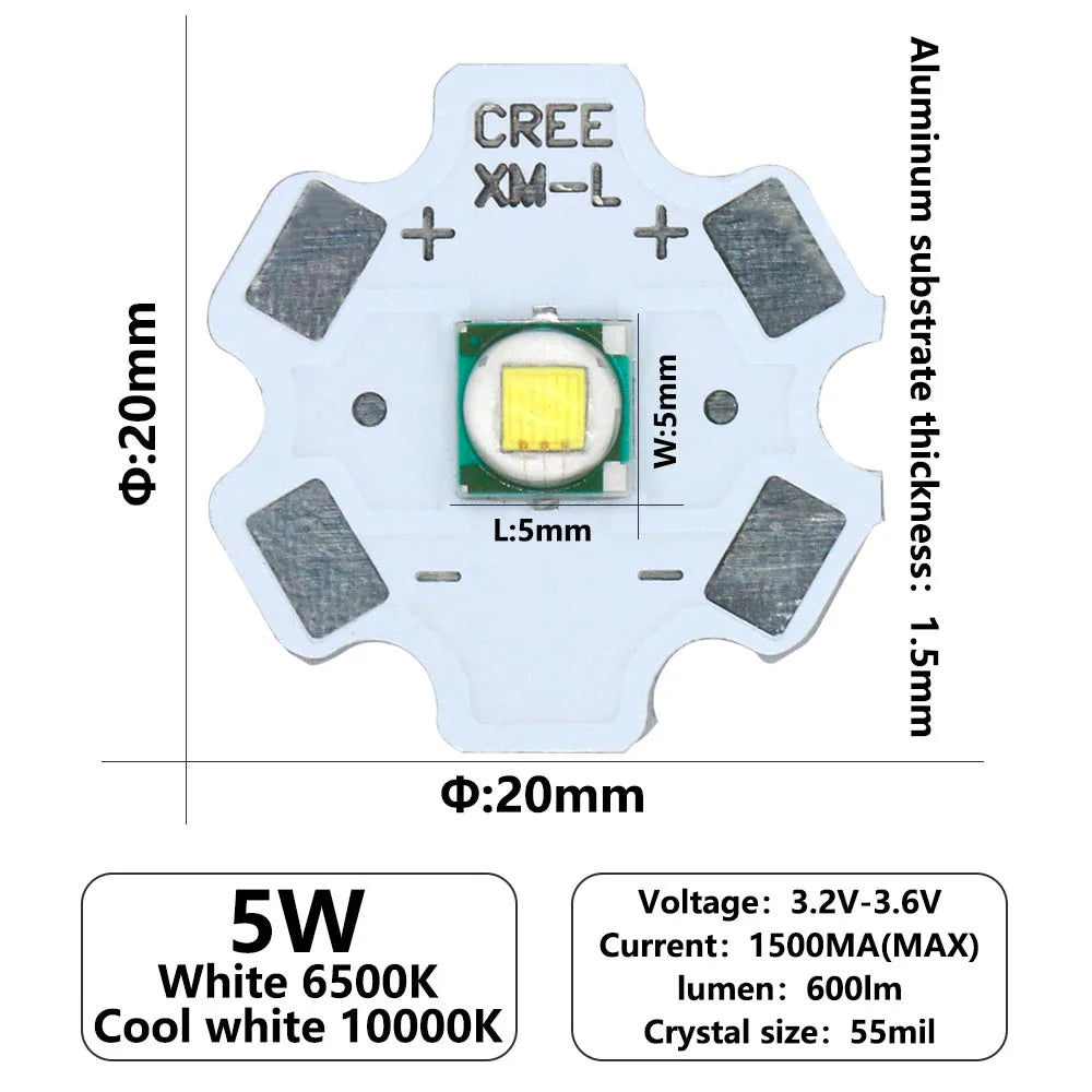 diodes led blanc 6500k 10w haute puissance 20mm moderne lampes poche 700ma 1500ma 2500ma