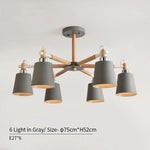 lampe suspendue moderne vert gris conique bois led encastrée
