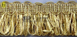 ruban décoratif or rouge franges pompons tissu élégant classique maison 13mètres