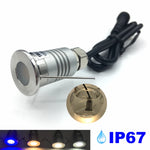 lumière led sous terrain 12v ip67 argentée moderne extérieure jardin 1w 12v
