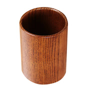 Pot de rangement rond en bois pour ustensiles de cuisine, porte-couverts, organisateur de table