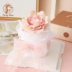 décoration mariage bouquet artificiel fleur tulle rose clair blanc romantique