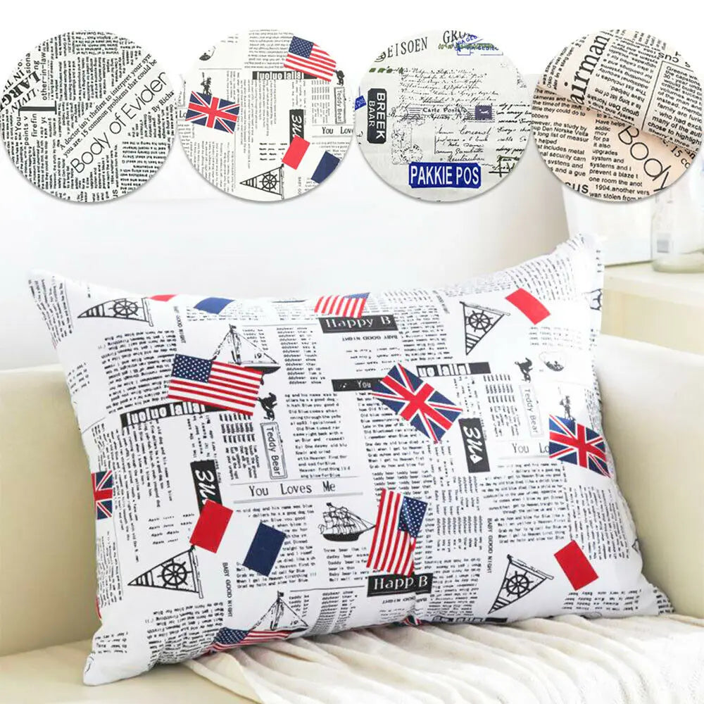 tissu coton lin imprimé journal rétro protection uv résistance abrasion vintage drapeaux décoratif coasters