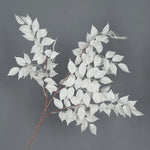 Bouquet artificiel feuilles simples moderne vase transparent hauteur 92cm rouge foncé vertclair blanc