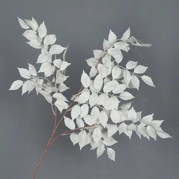 Bouquet artificiel feuilles simples moderne vase transparent hauteur 92cm rouge foncé vertclair blanc