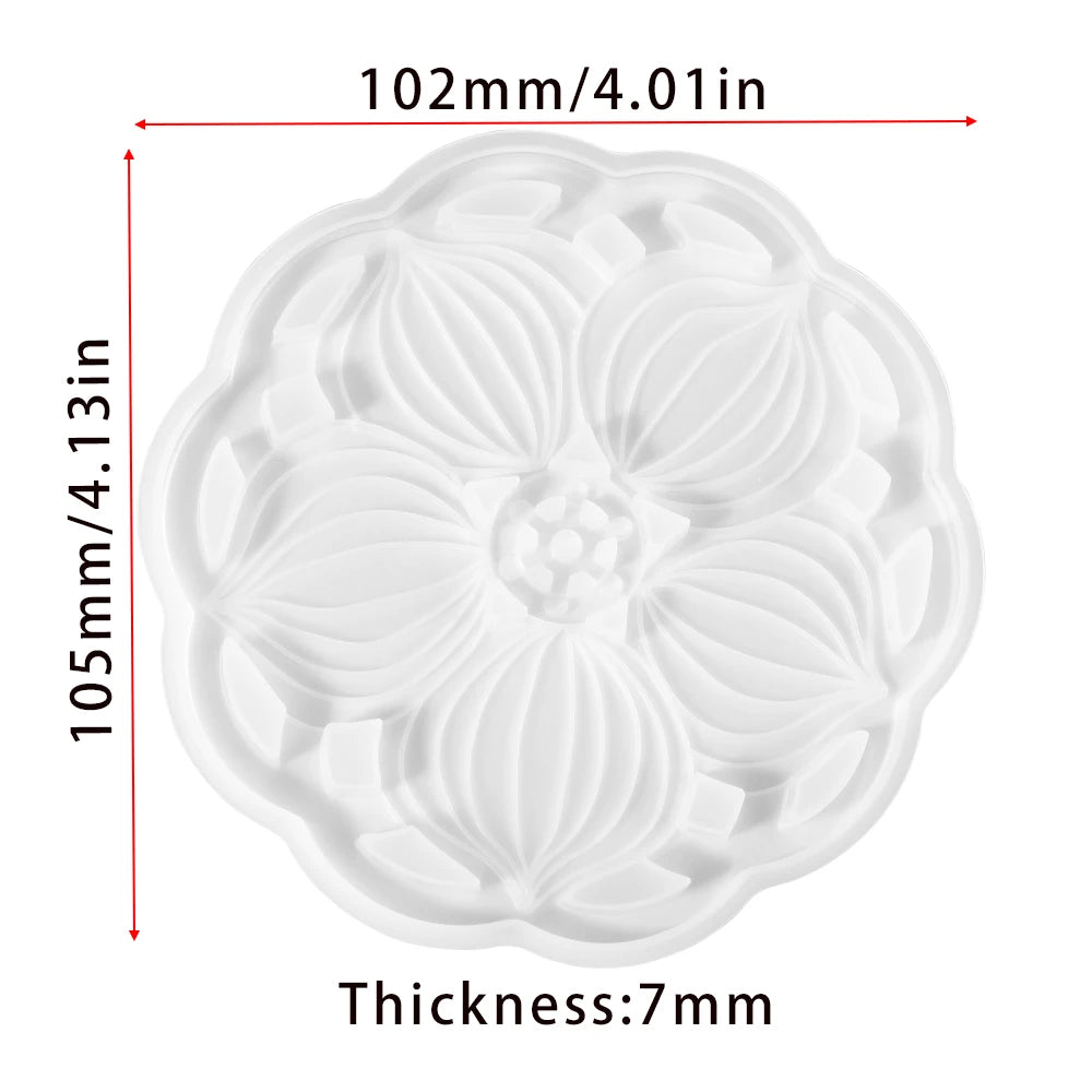 moulages silicones transparents coques fleurs motifs decoratifs table maison epoxy