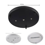 Accessoire lustre plafond fer noir et blanc