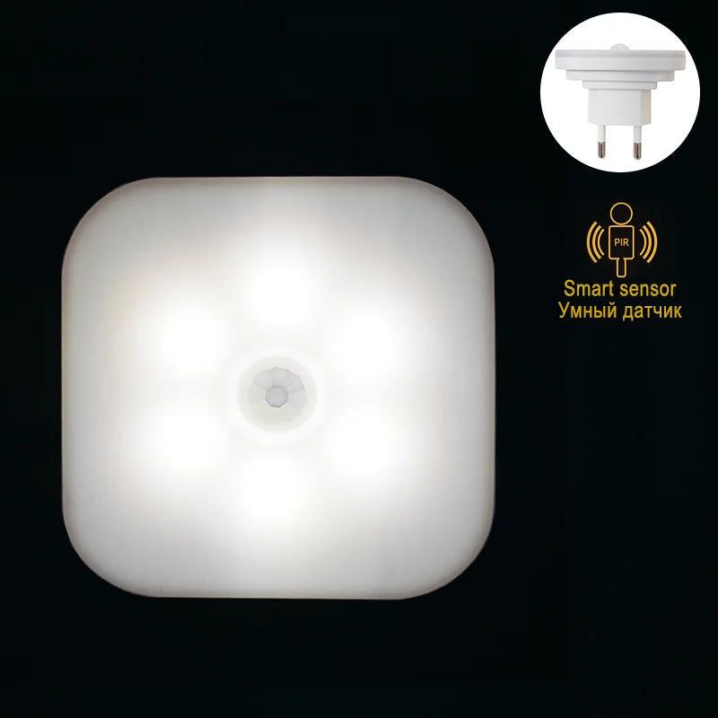 veilleuse led motion sensor lampe sans fil prise murale éclairage nuit chambre couloir moderne