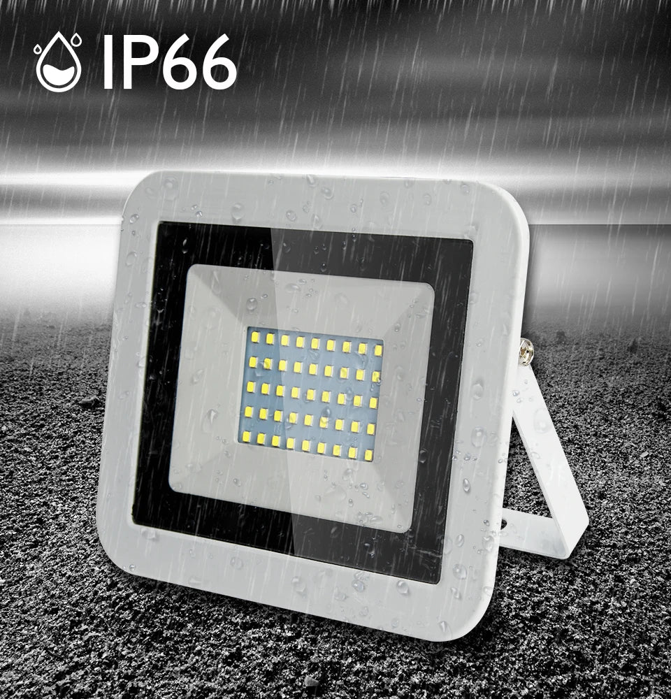 projecteur led blanc moderne ac220v ip65 30w 50w urgence entrée câbles aluminium