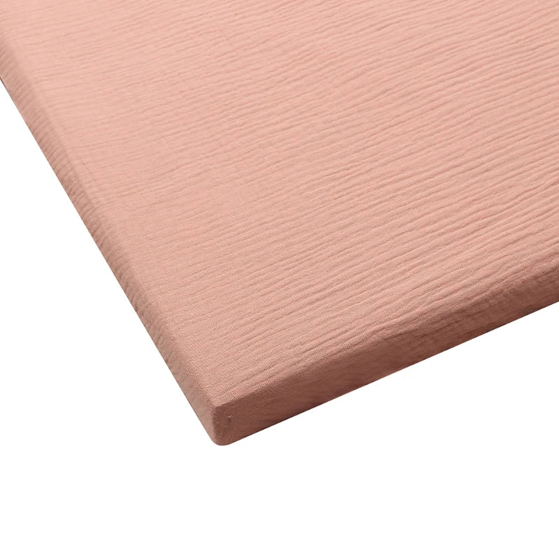drap housse berceau coton rose bleu marine rayures horizontales simple doux maternité