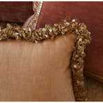 taies d'oreiller jacquard géométrique rose pâle bordure dorée élégantes polyester respectueuses environnement casa decoration