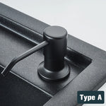 distributeur savon liquide noir mat acier inoxydable main moderne kitchen sink 250ml abs