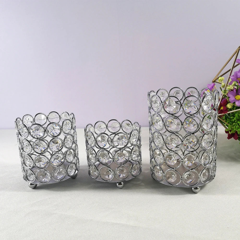 bougeoir cristal or argent moderne élégant décoration maison grande bougie chauffe plat