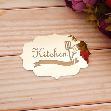 plaque décorative kitchen lettrage cuillère fouet adhésif blanc classique ornement 14x10cm 20x15cm