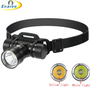 lampe frontale led plongee jaune blanche bandeau réglable étanche 180 degres utilitaire technique