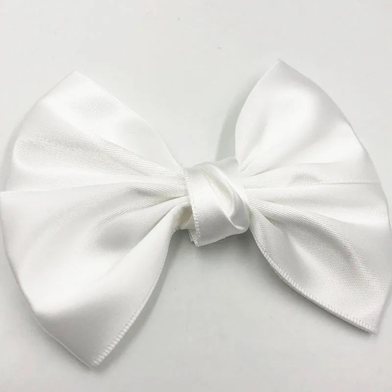 noeud papillon satiné rose clair gris rose rouge bleu clair beige noir blanc