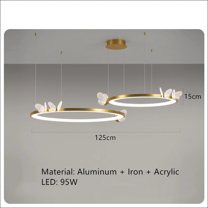 décoration moderne applique murale papillons or luminaire cuisine salle manger minimaliste