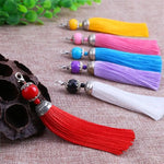 lot pompons rideaux clips décoration textile maison chic rouge