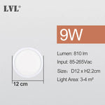 lampe led blanc moderne adhésif 6w 9w 13w 18w 24w 3000k 6000k 1ans garantie