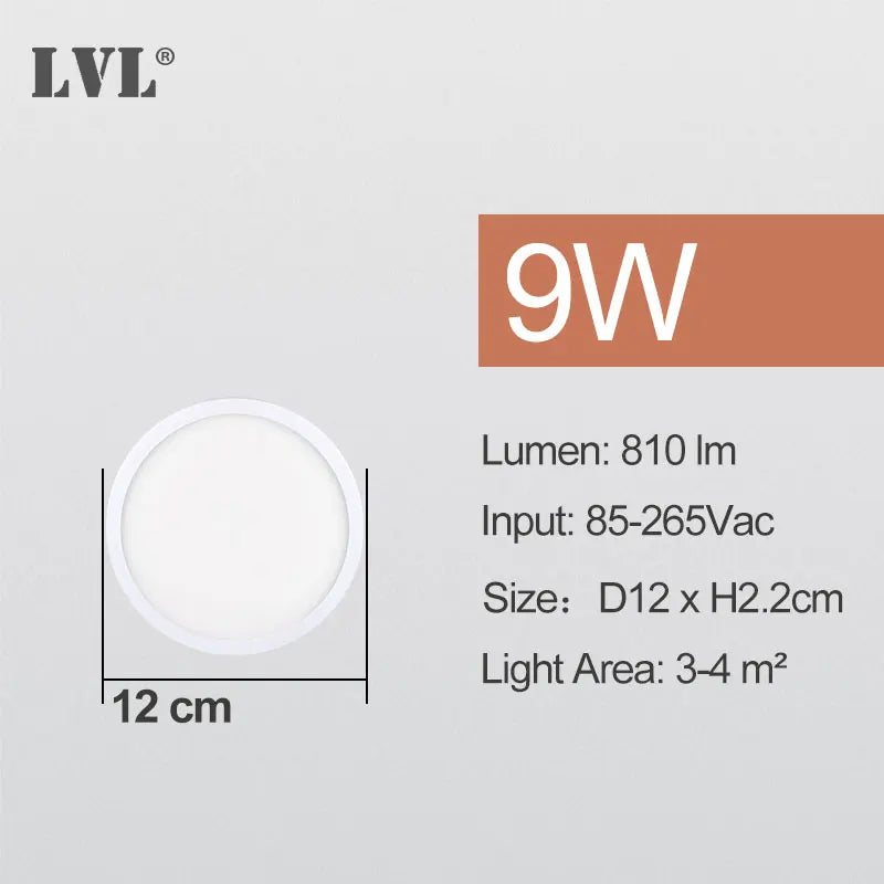 plafonnier led blanc moderne opacité adhésif 6w 9w 13w 18w 24w 85265v salle bain