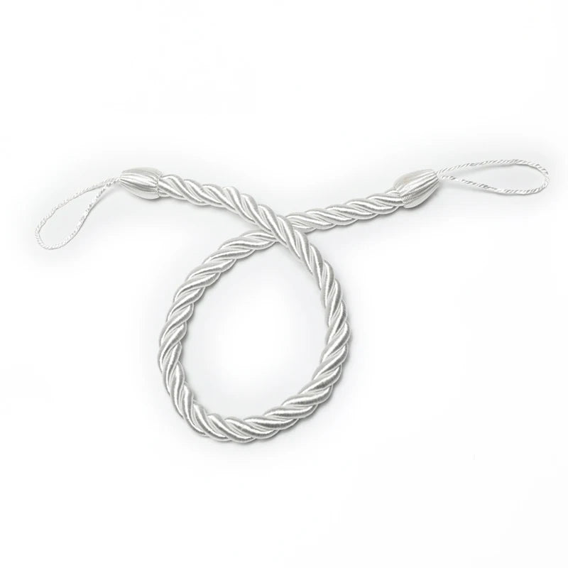 corde rideaux torsadée moderne beige blanc doré 70cm 55g polyester