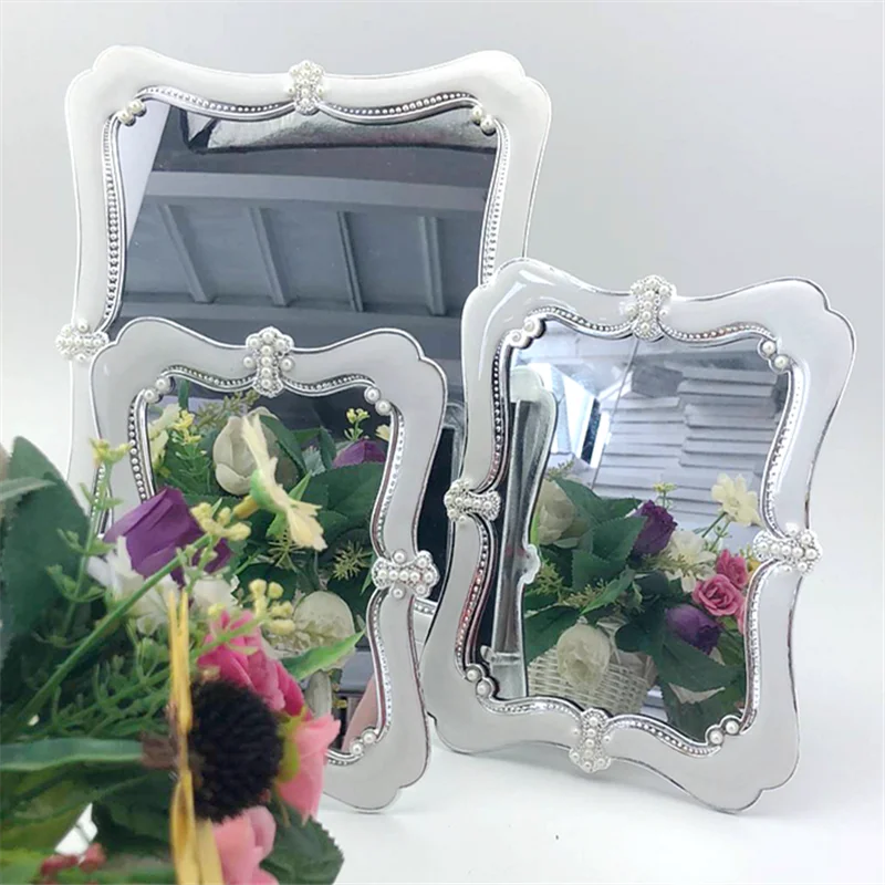 miroirs photo décoratifs baroques vintage élégants fleurs artificielles posable salon chambre