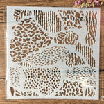 gabarits peinture imprimés léopard modernes blanc marron semi opaques bricolage scrapbook décoration coloriage 15x20cm