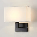 lampe murale moderne abat jour tissu noir blanc éclairage chambre salon entrée minimaliste
