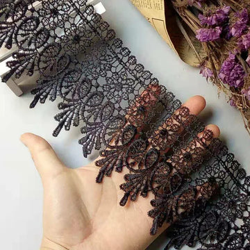 dentelle polyester fleurs dorée classique 10cm ajouré tissu coton garniture strass transparent costume applique