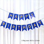 guirlande festivités anniversaire fanions lettres happy birthday couleurs rose bleu vert festive