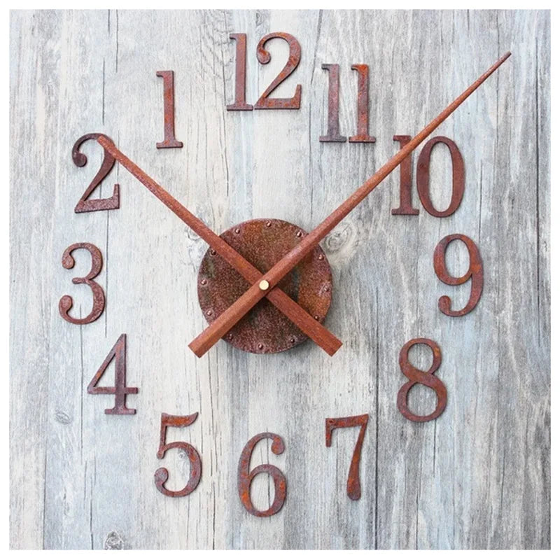Horloge murale design vintage grise