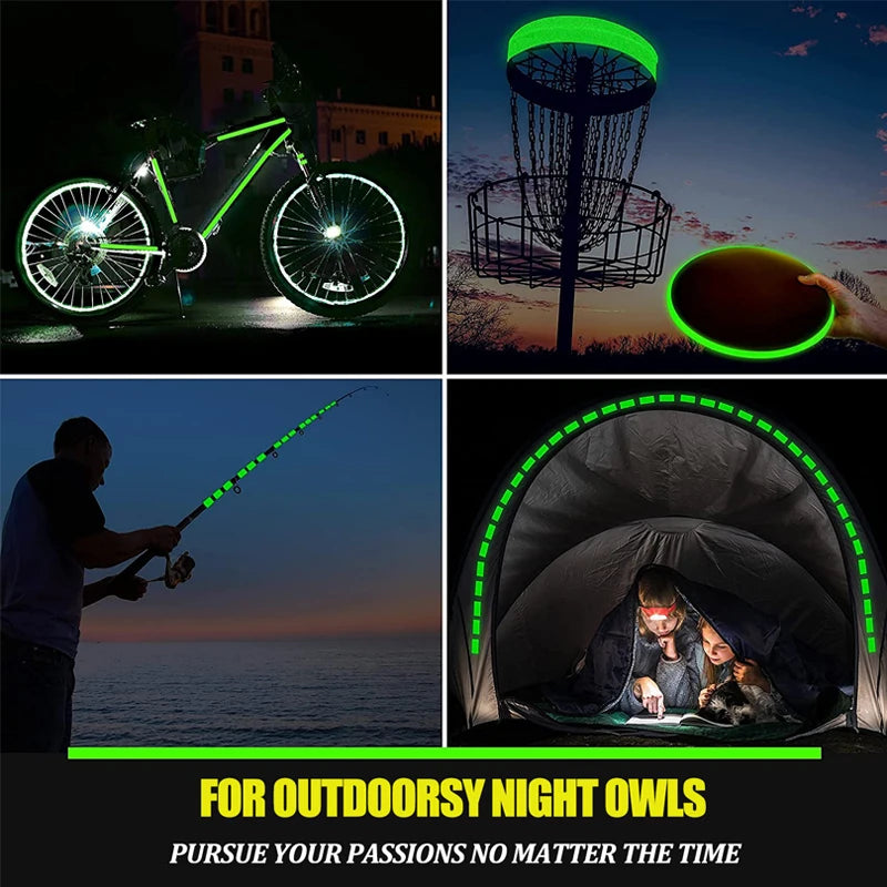 ruban lumineux vert fluo adhésif 3m 5m décoration moderne sécurité événement festive