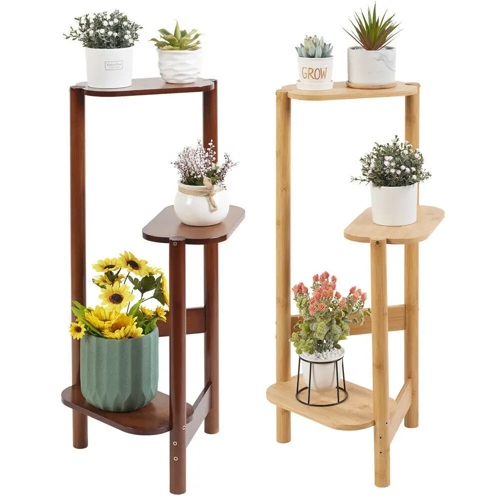 étagère plantes niveaux bois bambou brun moderne minimaliste assemblage vis fixationsintérieur chambre balcon angle