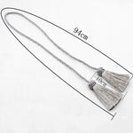 ruban franges classique polyester vert foncé beige gris clair bleu marine or argent bleu