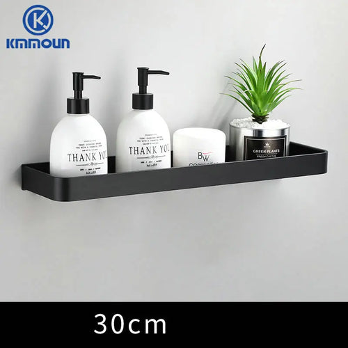 étagère murale salle bain aluminium noir blanc support rangement douche moderne clips fixations
